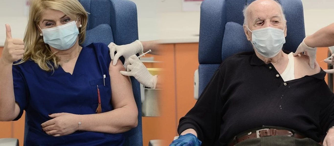 Εμβολιάστηκαν οι δύο πρώτοι Έλληνες κατά του κορωνοϊού (φωτο) (upd)